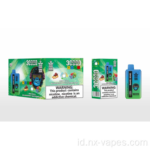 Bang King 30000 Puffs sekali pakai vape yang dapat diisi ulang